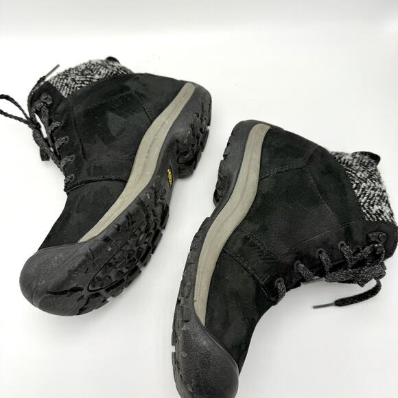 Keen Kaci II 2 Waterproof Mid Winter Hiking Boots Size 7.5 Black Suede Insulated - Picture 6 of 10